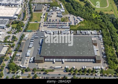 Lager des United Parcel Service in Herne-Boernig, 01.08.2013, Luftbild, Deutschland, Nordrhein-Westfalen, Ruhrgebiet, Herne Stockfoto