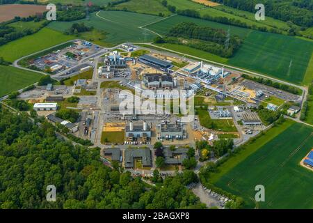 Baustelle der Erdgas-Kompressorstation Open Grid Europe, 23.05.2019, Luftbild, Deutschland, Nordrhein-Westfalen, Ruhrgebiet, Werne Stockfoto