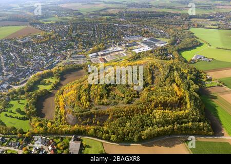 Slagehap Carolus Magnus mit Wasserturm in Uebach-Palenberg, 22.10.2013, Luftbild, Deutschland, Nordrhein-Westfalen, Uebach-Palenberg Stockfoto