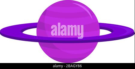 Violetter Planet, Abbildung, Vektor auf weißem Hintergrund Stock Vektor