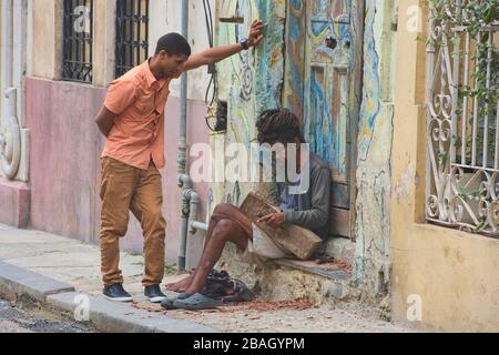 Rasta Kerl in Havanna Vieja, Havanna, Kuba Stockfoto