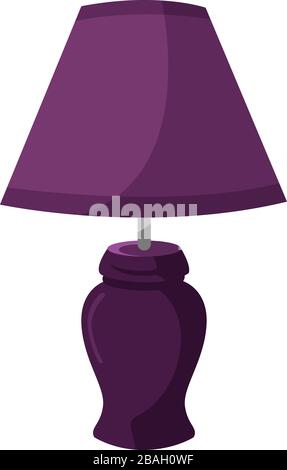 Violette Lampe, Abbildung, Vektor auf weißem Hintergrund Stock Vektor