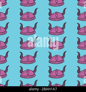 Viking-Helmmuster, Abbildung, Vektor auf weißem Hintergrund Stock Vektor