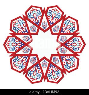 Mandalas, Ramadan kareem. Diwali Festival Urlaubs-Design mit Papier geschnitten Stil von indischem Rangoli Stock Vektor