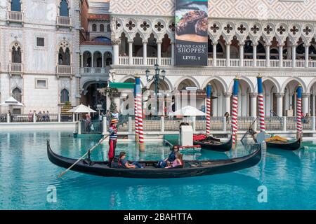 Das Casino und der Hotelkomplex Venetian am Strip in Las Vegas, Nevada, USA. Stockfoto