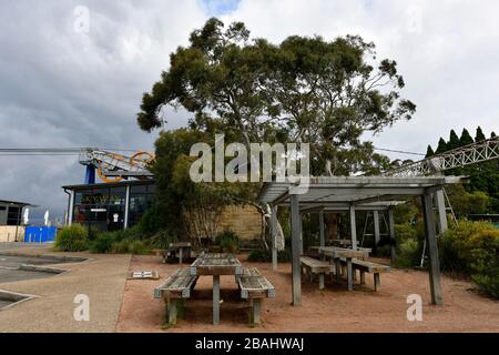 Die SCENIC World in den Blue Mountains westlich von Sydney schließt Mitte März 2020 aufgrund von Covid-19 Stockfoto