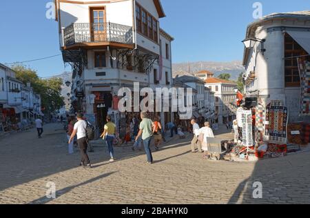 Gjirokaster friedliche Atmosphäre UNESCO-Welterbe Albanien Stockfoto