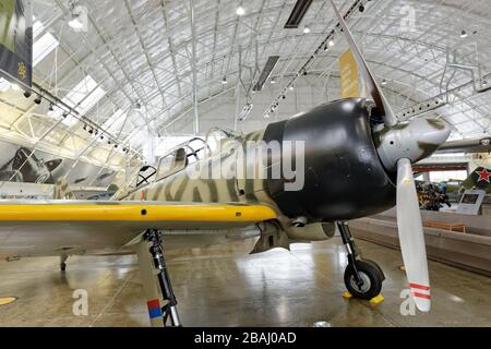 SEPTEMBER 2015, EVERETT, WA: Nahaufnahme des Mitsubishi A6M3-22 Reisen 'Zero' in einem Museum im Raum Seattle. Stockfoto