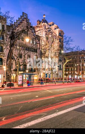 Casa Batllo, Barcelona, Katalonien, Spanien Stockfoto