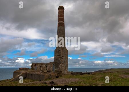 Levant Mine, UNESCO-Weltkulturerbe, Penwith Peninsula, Cornwall, Großbritannien Stockfoto