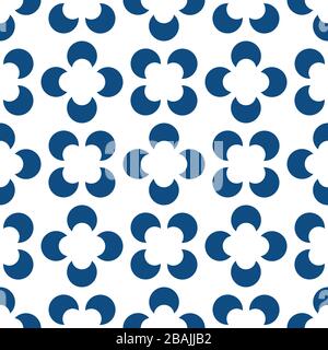 Nahtloses Muster mit Sternen oder abstrakten Blumen. Vektorhintergrund EPS10 Stock Vektor