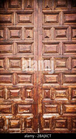 Bild einer alten Holztür. Stockfoto