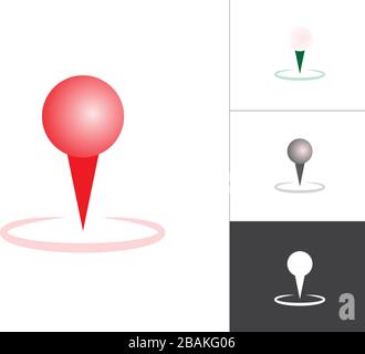 GPS Map Pointer isoliert Vector Illustration Symbol. Karte Pin-Konzept Symbol auf weißem Hintergrund Stock Vektor