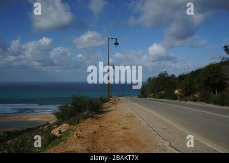 Straße nach Cap Spartel, Marokko, Nordafrika, Afrika Stockfoto