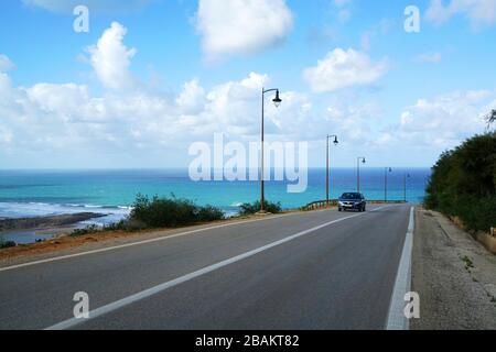 Straße nach Cap Spartel, Marokko, Nordafrika, Afrika Stockfoto