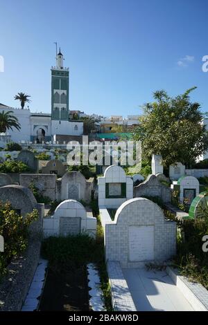 Muslimischer Friedhof, Tanger, Marokko, Nordafrika, Afrika Stockfoto