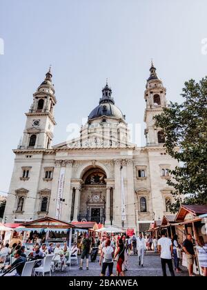 Budapest, Ungarn - 13. September 2019: St. Stephans-Basilika im Zentrum von Budapest Stockfoto