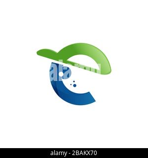 Planetenvektor im negativen Raum in flacher Form umkreisen. Symbol für Planeten-App. Vektordarstellung EPS.8 EPS.10 Stock Vektor