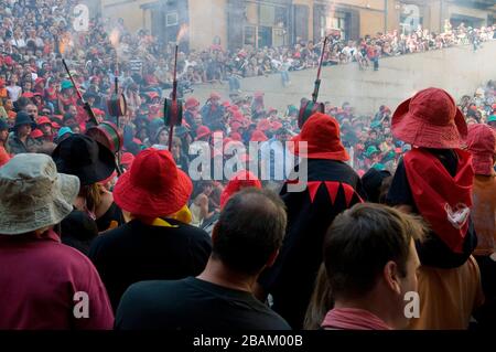 Die Kinder-Patum-de-Berga-Feier in Corpus Christi, Berga, Katalonien, Europa Stockfoto