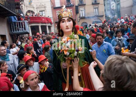 Die Kinder-Patum-de-Berga-Feier in Corpus Christi, Berga, Katalonien, Europa Stockfoto