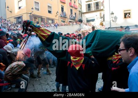 Die Kinder-Patum-de-Berga-Feier in Corpus Christi, Berga, Katalonien, Europa Stockfoto