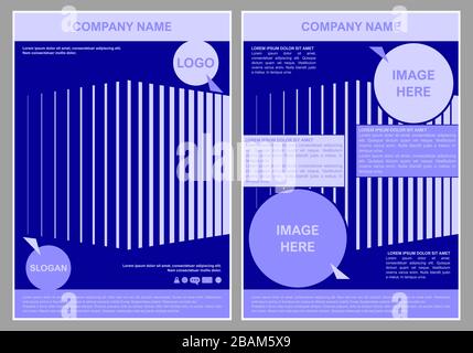 Vector Illustration Template, im FORMAT A4, für Poster-Flyer-Broschüre Cover Design Layout, mit Platz für Logo, Fotos und Slogan. Stock Vektor