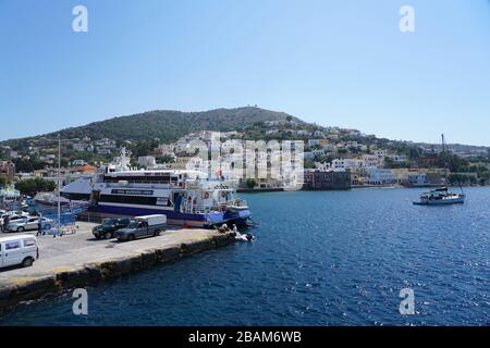 Insel Leros, Dodekaneso, Südliches ägeisches Meer, zwölf Inseln, Griechenland, Europa Stockfoto