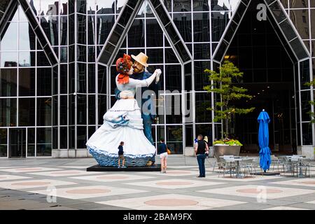 Seward Johnson Sculpture PPG Place Pittsburgh Stockfoto