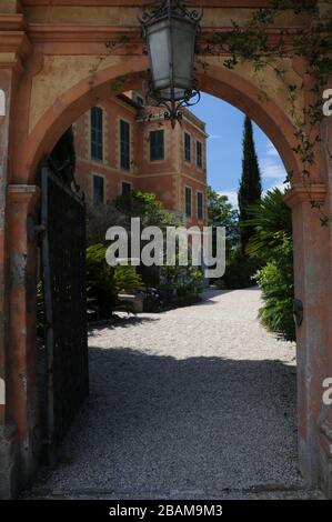 Haus, Hanbury Garden, 2016, La Mortola, Ventimiglia, Riviera dei Fiori, Italien. Stockfoto