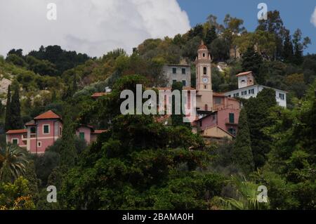 Haus, Hanbury Garden, 2016, La Mortola, Ventimiglia, Riviera dei Fiori, Italien. Stockfoto