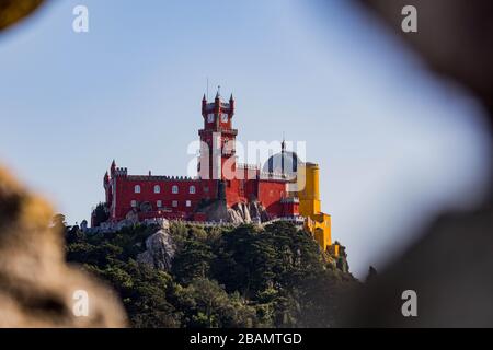 Palácio Nacional da Pena lissabon Stockfoto