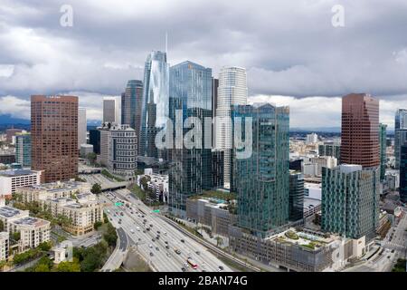 Blick auf die Skyline von Los Angeles Stockfoto