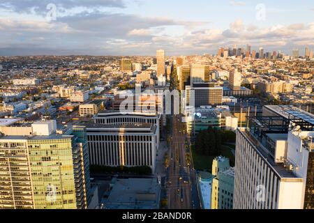 Wilshire Boulevard Corridor, Koreatown, Los Angeles Stockfoto