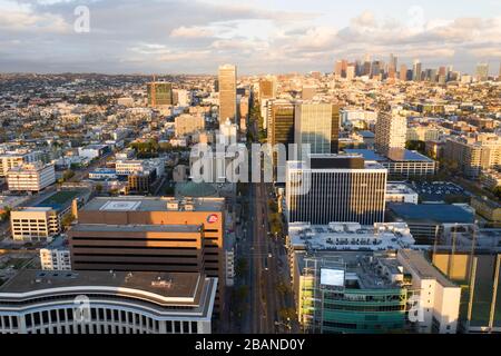 Wilshire Boulevard Corridor, Koreatown, Los Angeles Stockfoto