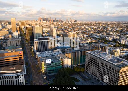 Wilshire Boulevard Corridor, Koreatown, Los Angeles Stockfoto