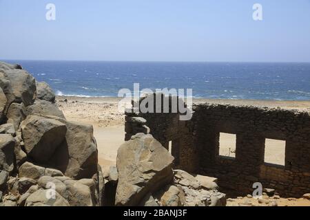 Buschiribana Gold Mill Ruinen auf Aruba Stockfoto