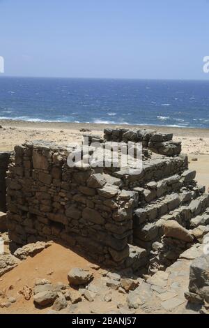 Buschiribana Gold Mill Ruinen auf Aruba Stockfoto