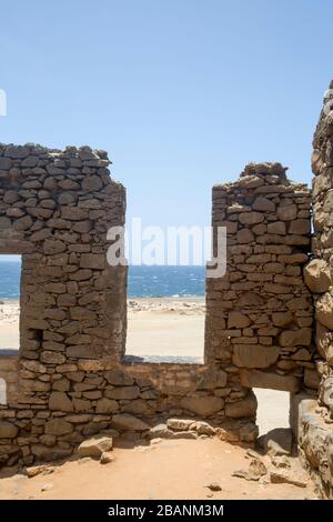 Buschiribana Gold Mill Ruinen auf Aruba Stockfoto