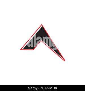 Pfeil nach oben Einfache geometrische logo Vektor Stock Vektor
