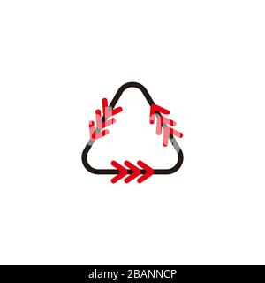 Symbolvektor für Rotationsdreieck-Bewegungspfeil Stock Vektor