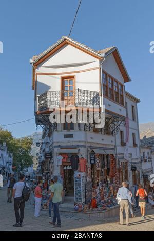 Gjirokaster friedliche Atmosphäre UNESCO-Welterbe Albanien Stockfoto