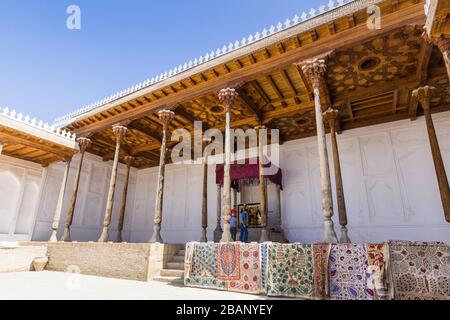 Empfangs- und Krönungsgericht, in der Festung Ark, Buchara, Buchara, Usbekistan, Zentralasien, Asien Stockfoto