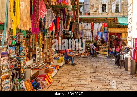 Jerusalem Kleine Geschäfte Stockfoto