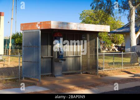 Telstra öffentliches Entgelttelefon in Thargomindah Bulloo Shire Queensland Australien Stockfoto