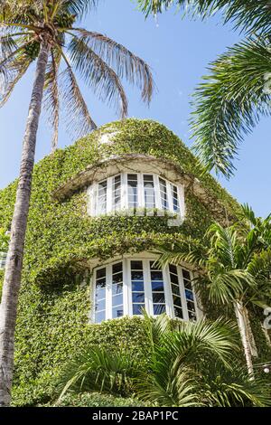 Miami Beach, Florida, Ocean Drive, Efeu-überdachtes Hotel, Hotels, FL1101160078 Stockfoto