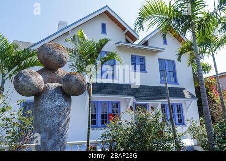 Miami Beach Florida, Prairation Avenue, Residenz, Haus, Design, Architektur, Skulptur, Kunst, FL110217009 Stockfoto