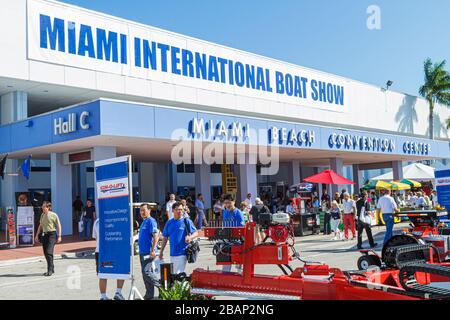 Miami Beach Florida, Miami Beach Convention Center, Miami International Boat Show, Aussteller, Anbieter Stände Stand Markt Markt Markt, Käufer b Stockfoto