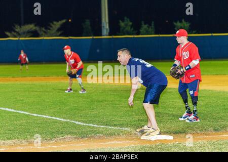 Miami Beach, Florida, Flamingo Park, WWAST, Wounded Warrior Amputee Softball Team, Behinderte Behinderte spezielle Bedürfnisse, Veteranen, Soldaten, Rehabili Stockfoto