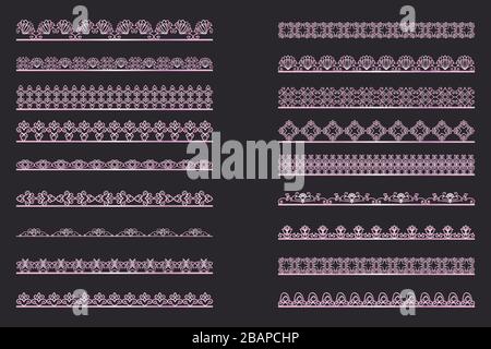 Elegante Spitzenborte Frames Laser geschnitten Stock Vektor