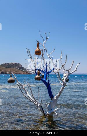 Strandrestaurant in Gümüslük, Bodrum, Türkei Stockfoto